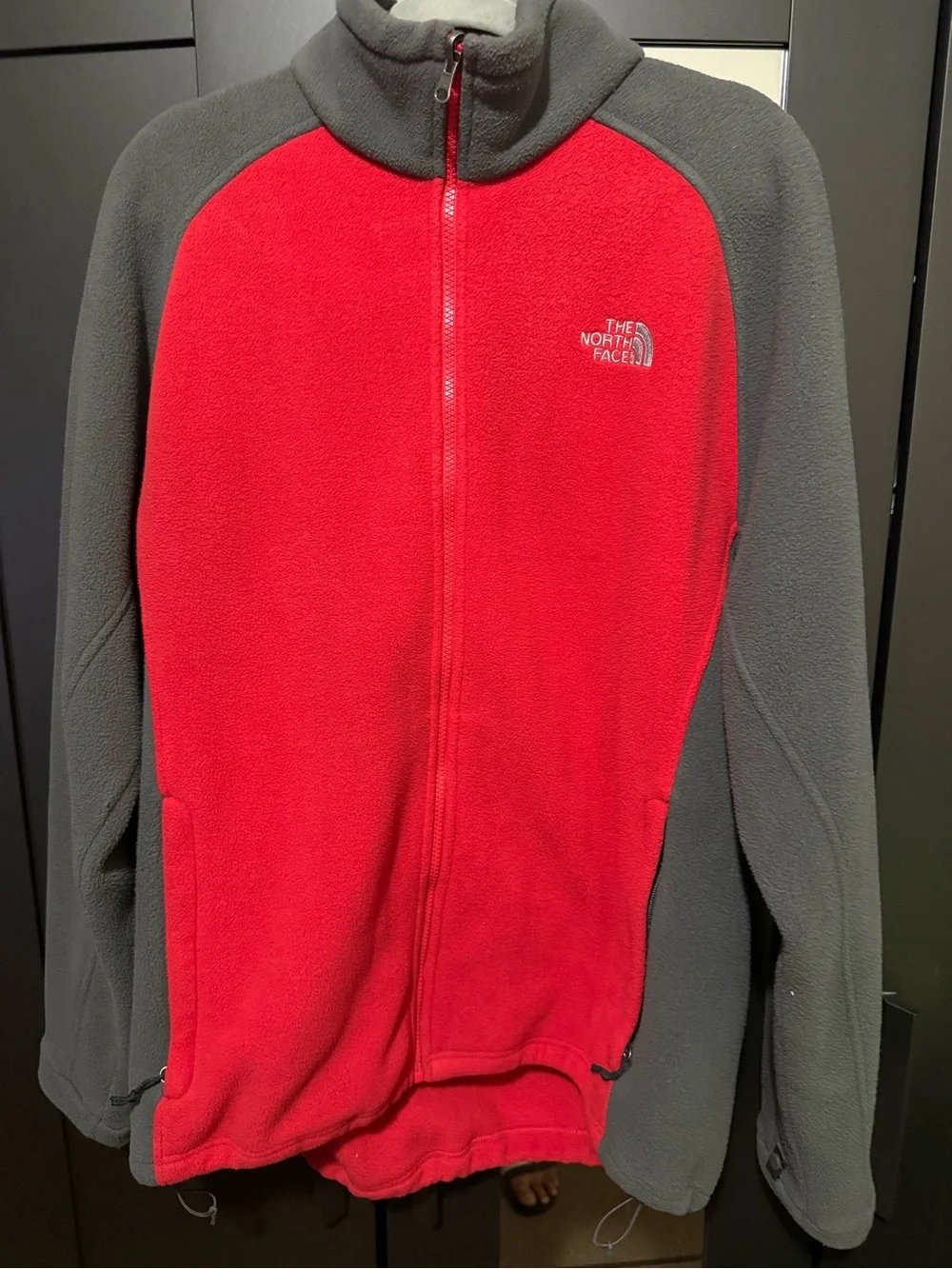 The North Face Men’s Red Zip-Up Fleece Sweater